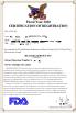 Changzhou B&W Commercial Co.，Ltd Certifications