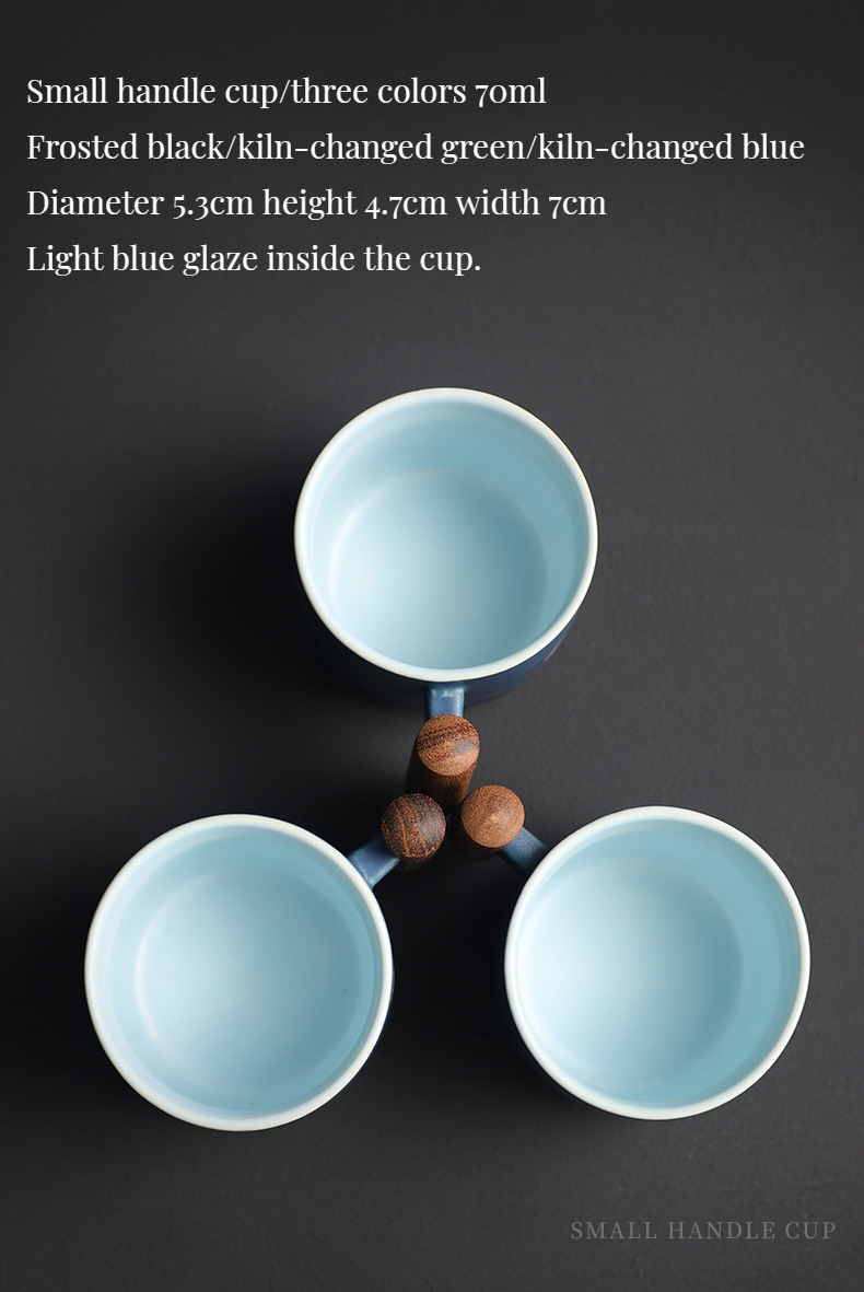 Hand Painted Japanese Espresso Cup 70ml Capacity for Modern Vintage Porcelain Teacup