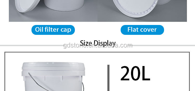 Top Dia 30cm 20 Litre Paint Bucket With Handle 90 Mils Thick