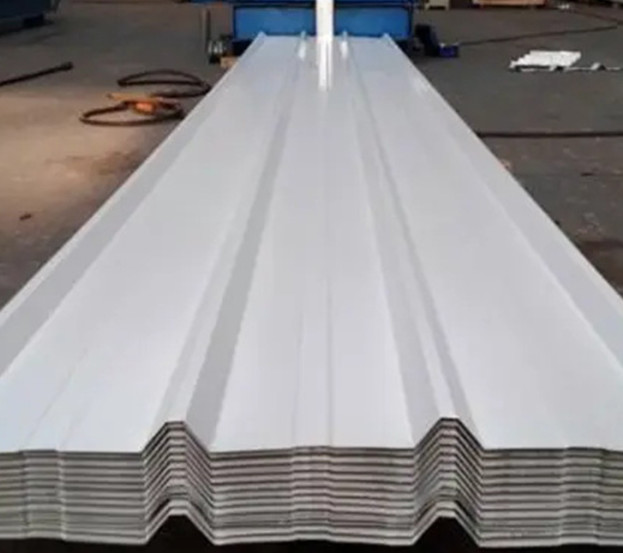 White Color Coated Corrugated Steel Sheets Z120 S320GD 0.7mm