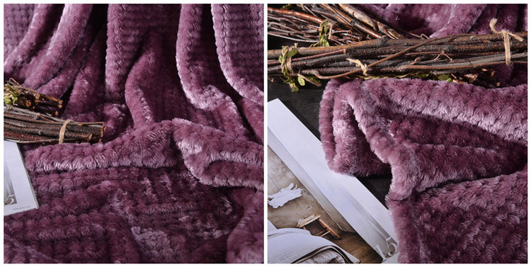 Plain Style Flannel Fleece Sofa and Knee Blanket for Chilly Nights