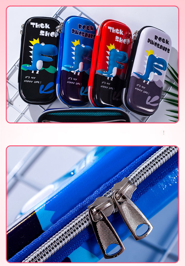 Cute Student Cartoon Stationery Box EVA Custom Logo 3D Anti Drop Pencil Case for Kids