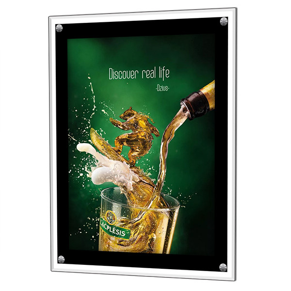 Silicone Edge Light Box Graphics , 10ft Floor Stand Frameless Trade Show Light Box