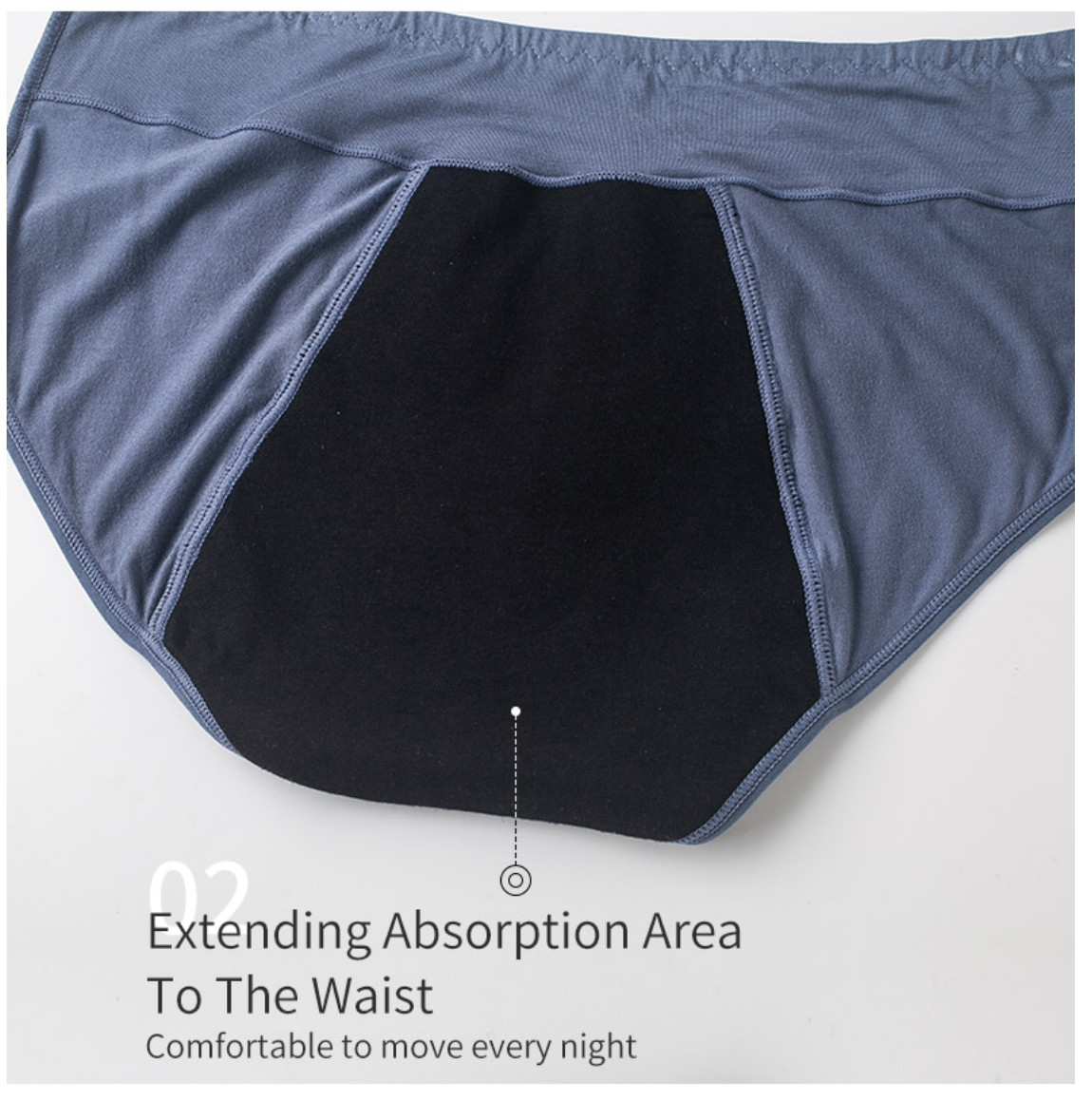 Plus Size 4 Layer Leak Proof Full Protection Physiological Brief Panties Absorbent Women Menstrual Period Underwear