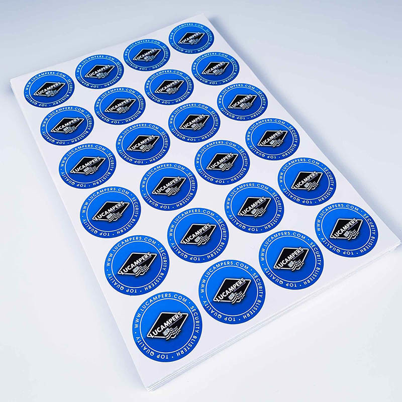 Removable Single Sided Sticker Glossy / Matte / Embossing / Hot Stamping With Watermark