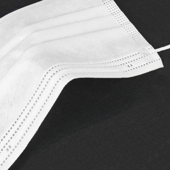 pure white color Non woven disposable face mask 3 ply layer disposable Face Mask