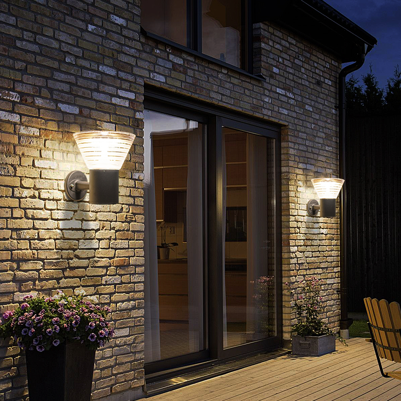 IP65 Waterproof Circular Table Shape Solar Wall Light 5W for Residential Applications