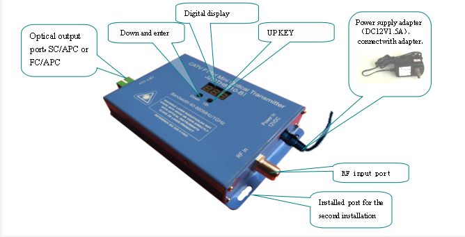Two Output Port Mini Power Optical Transmitter 10mW 12mW With Automatic Monitoring System