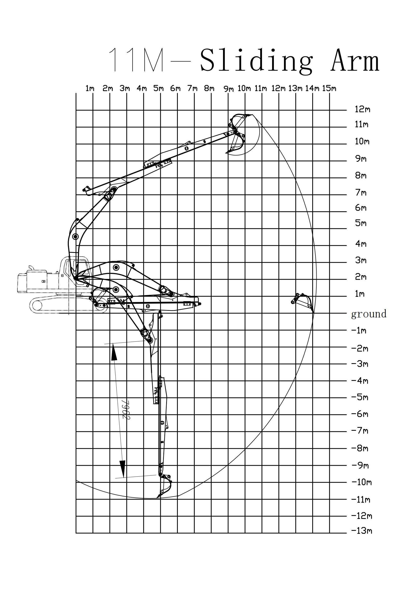 Telescopic Boom Wheel Excavator With Better Welding Performance
