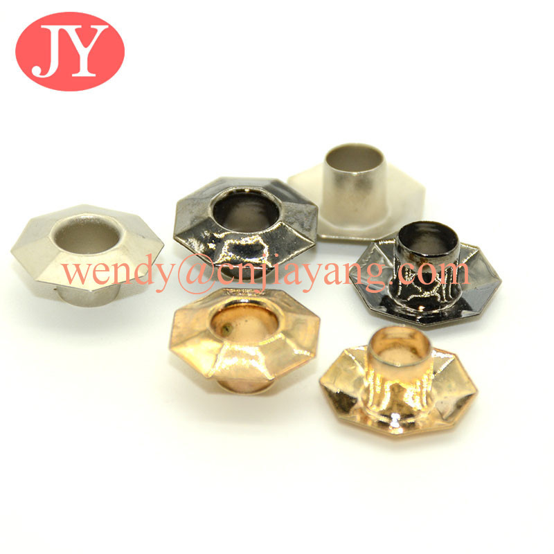 Different size enamel brass metal eyelet with color logo for garment