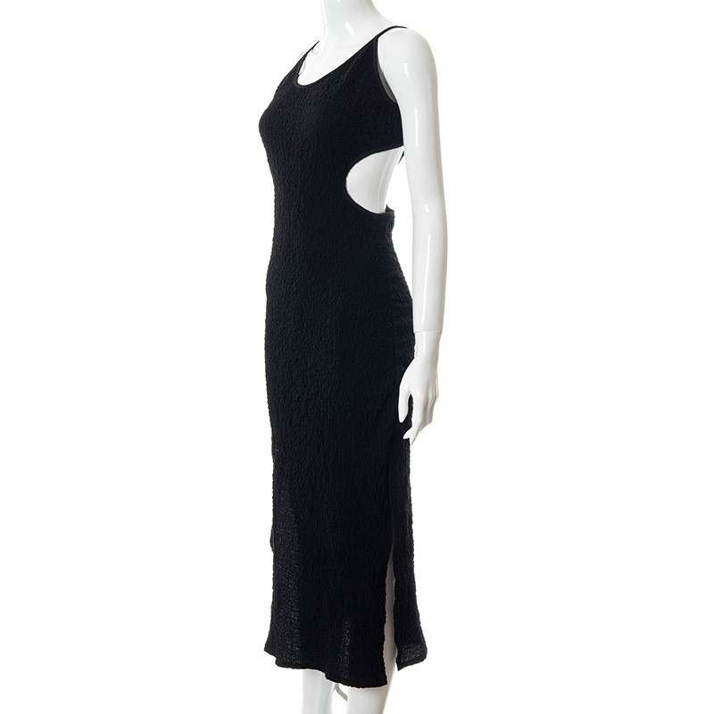 Summer Sleeveless Hollow Backless Beach Maxi Dress