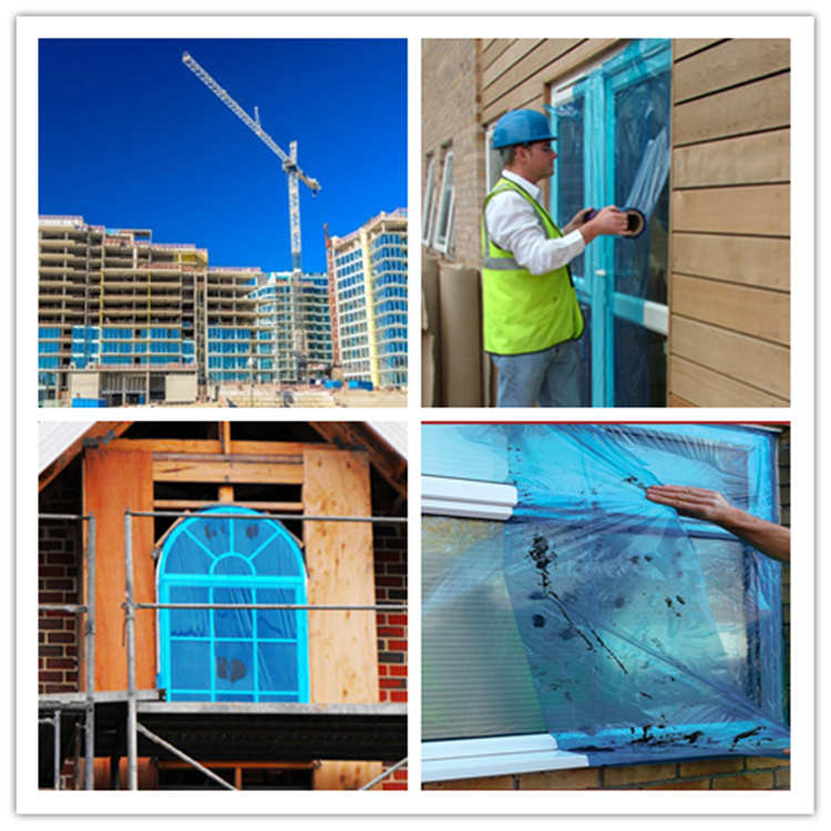 Outdoor Construction Window 600mm LLDPE Multi Surface Protection Film Anti Debis