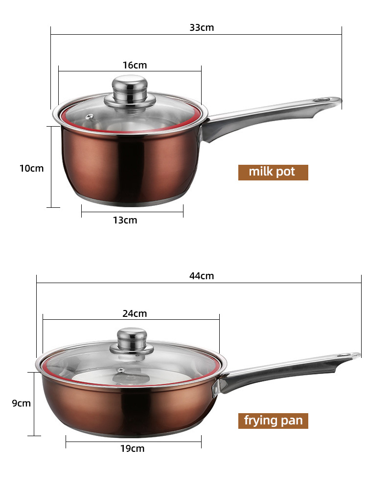 Factory Wholesale Kitchen Pot Sets Cooking Pots And Pans Stainless Steel Sets Cookware Sets With Glass Lid