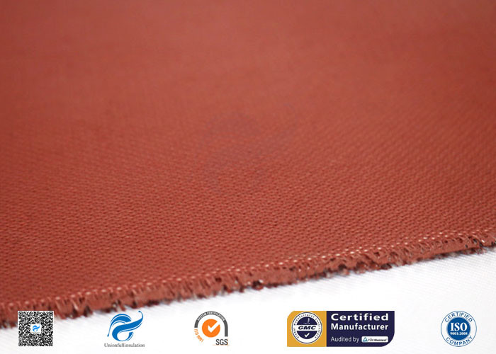 580g Silicone Coated Fiberglass Cloth High Temperature Resistant Red