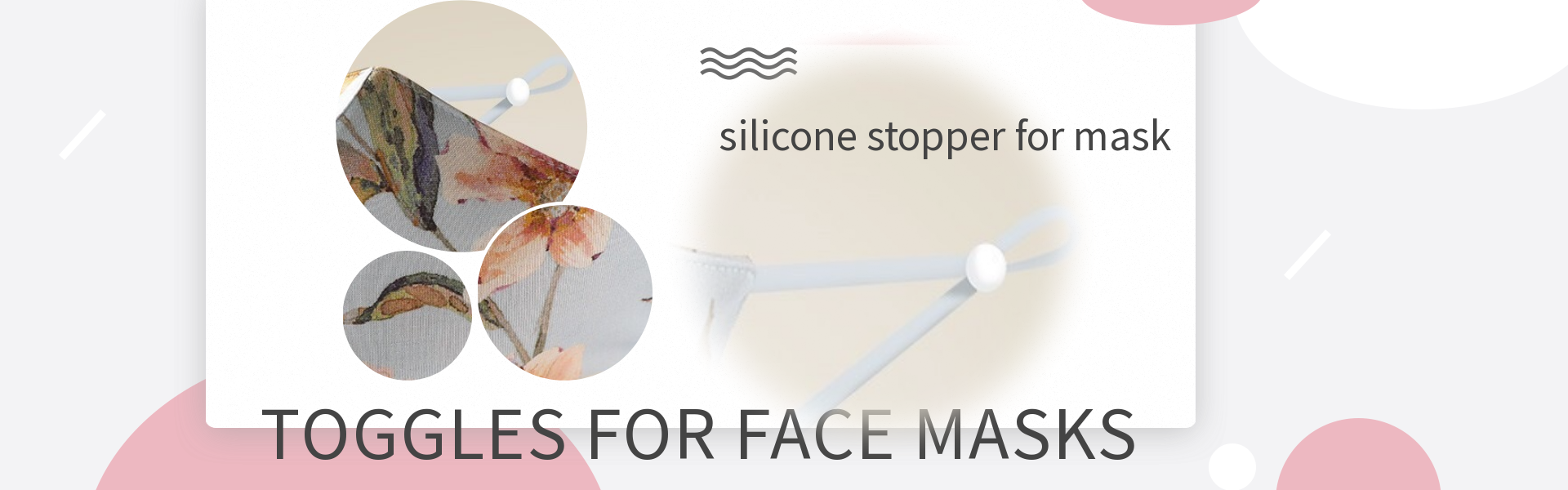 silicone stopper for mask  elastic cord lock