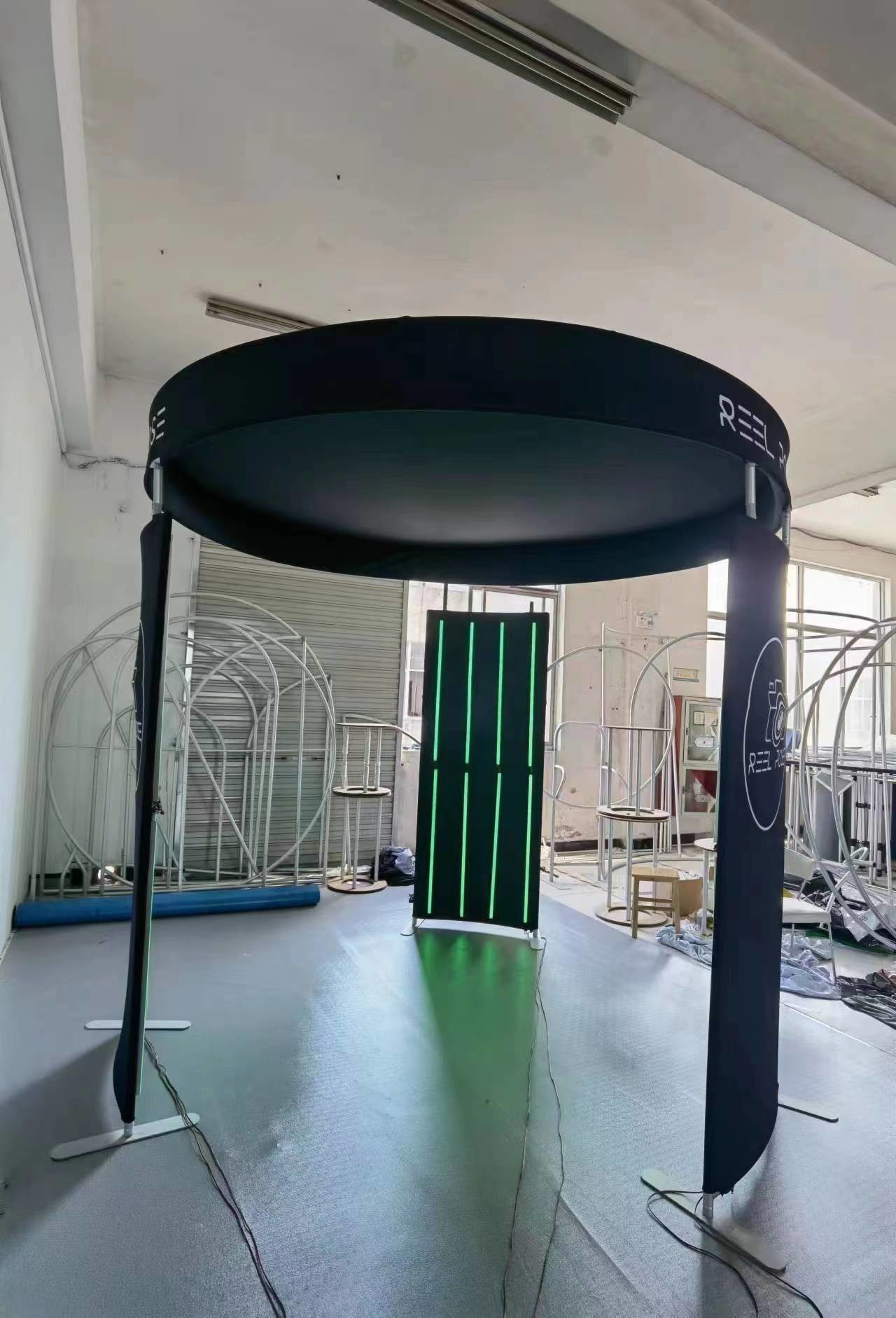 Aluminum Tension Fabric 360 Photo Booth Backdrop For Wedding