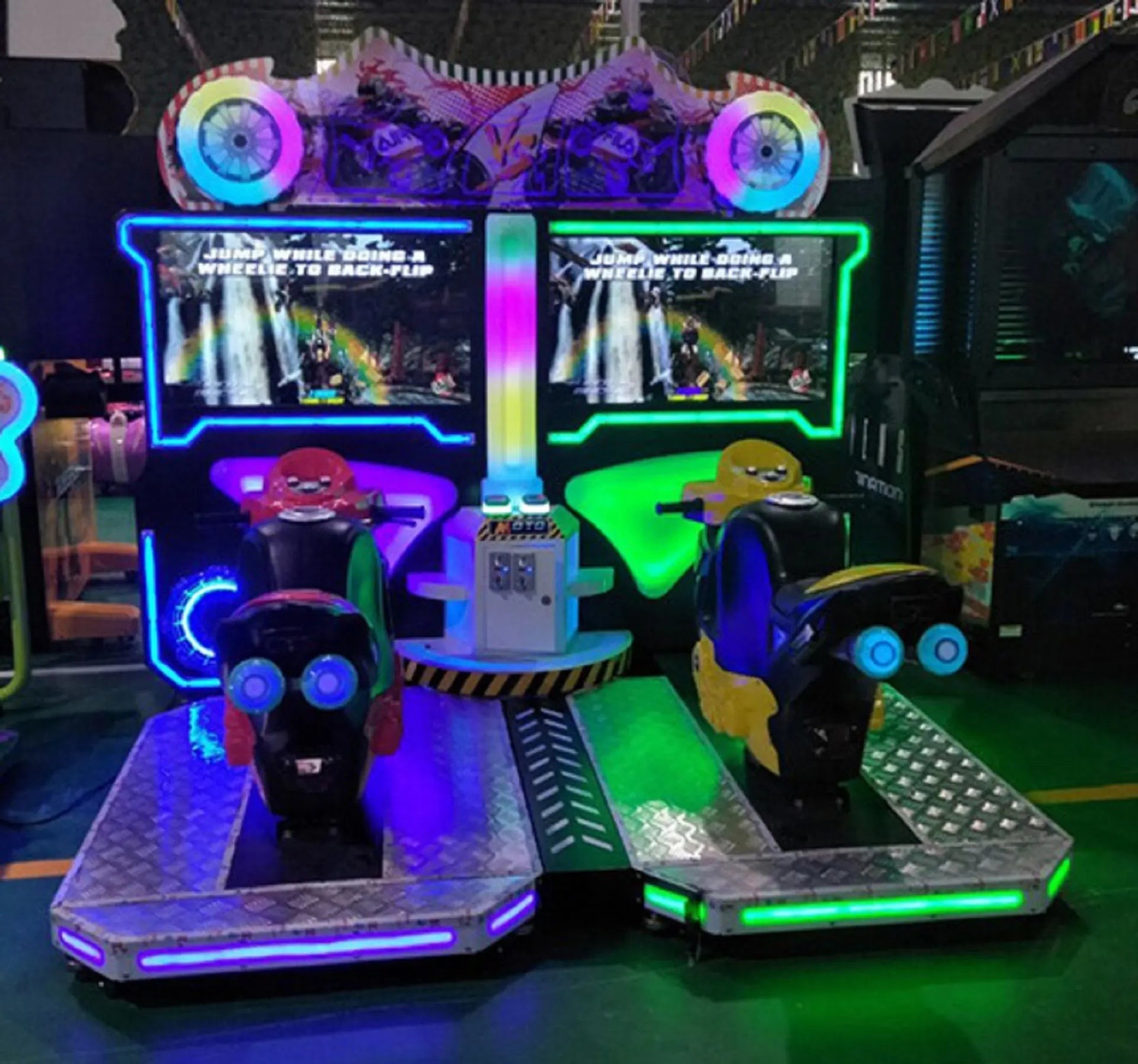 Super Bike 2 FF Twins Motor Hot Sale RAW Racing Game Arcade Coin Operated Game Machine