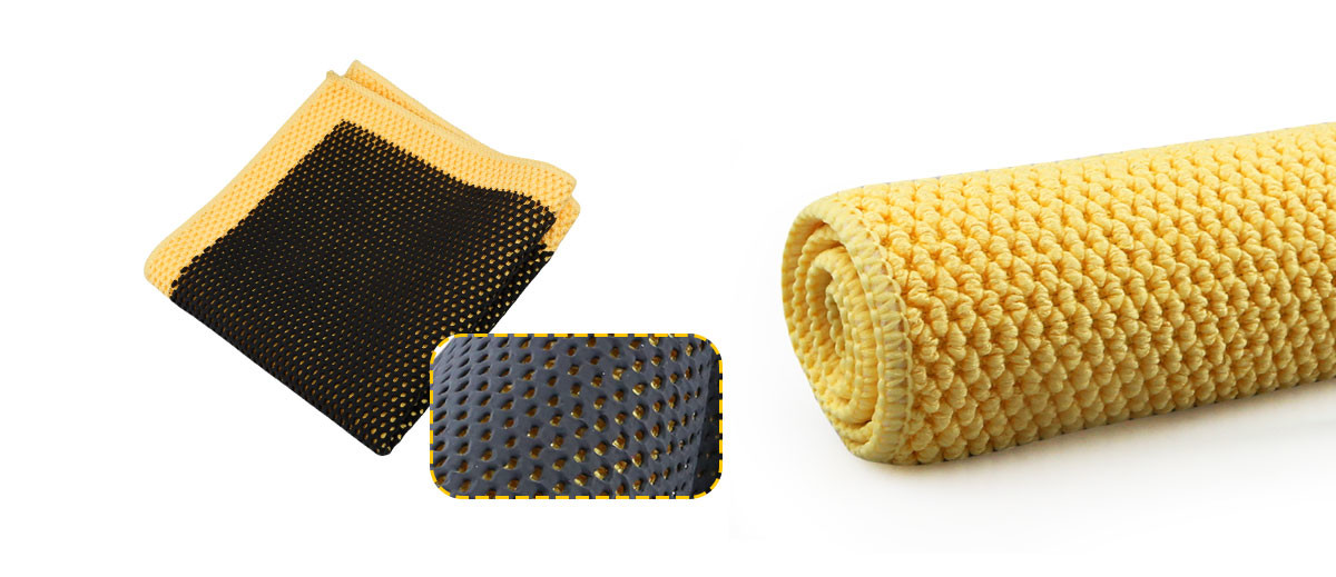 2mm Thickness Microfiber Yellow Car Clay Towel In King Point Grade