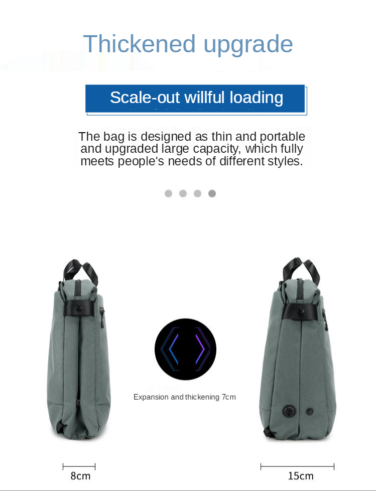 ISO9001 Oxford Cloth Men Business Backpack Wear Resistant 0.95kg