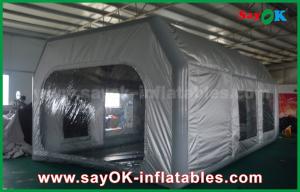 Inflatable Garage Tent Prefessional Gray Waterproof PVC And Oxford Cloth Inflatable Paint Booth For Car Painting