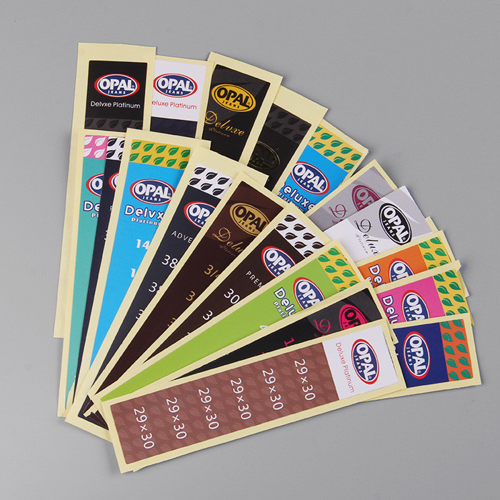 30MM Garments Trousers Cloth Paper Sticker Labels Paper Eco Friendly Glue