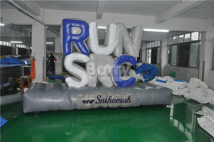 Customized Advertising Giant Inflatable Letters With Bottom Mat 5x1.5m