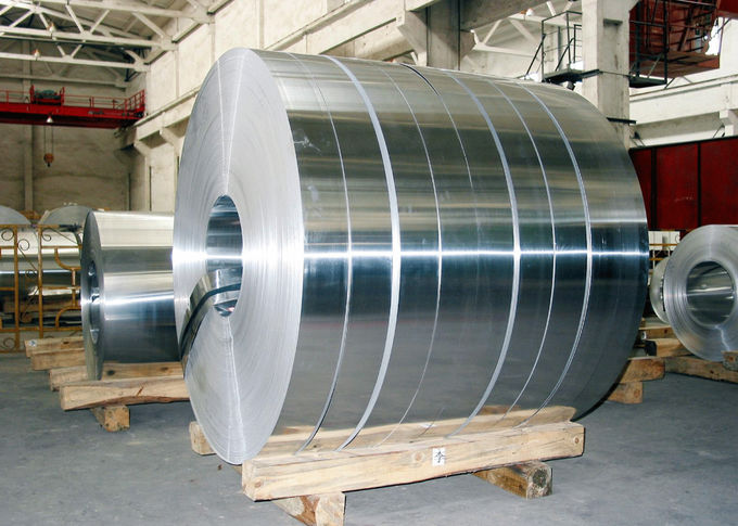 Narrow Aluminium Strips For Radiator , Aluminium Sheet Coil Silver Color