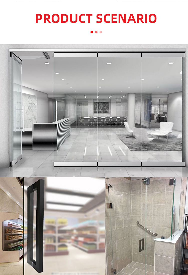 Durable Aluminum Double Sided Glass Door Pull Handles for Out Door Applications