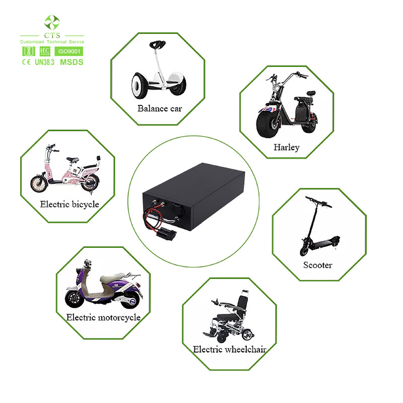 CTS Lithium Battery Pack with BMS 36V/48V/72V 40Ah/50Ah/60Ah for Motorcycles & Electric Scooters