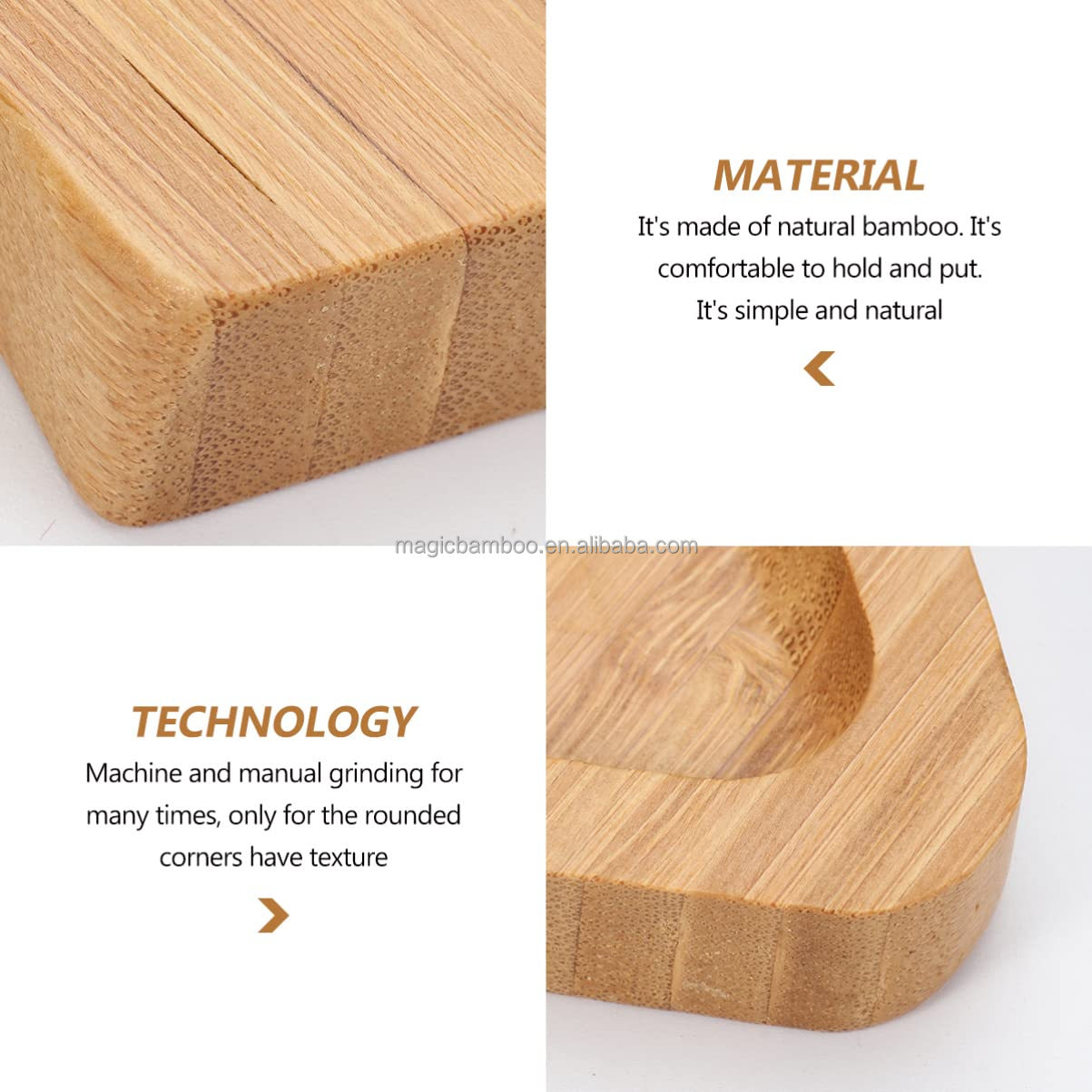 Bamboo Wooden Christmas Tree Shaped Appetizer Tray for Modern Plate Dish Serving