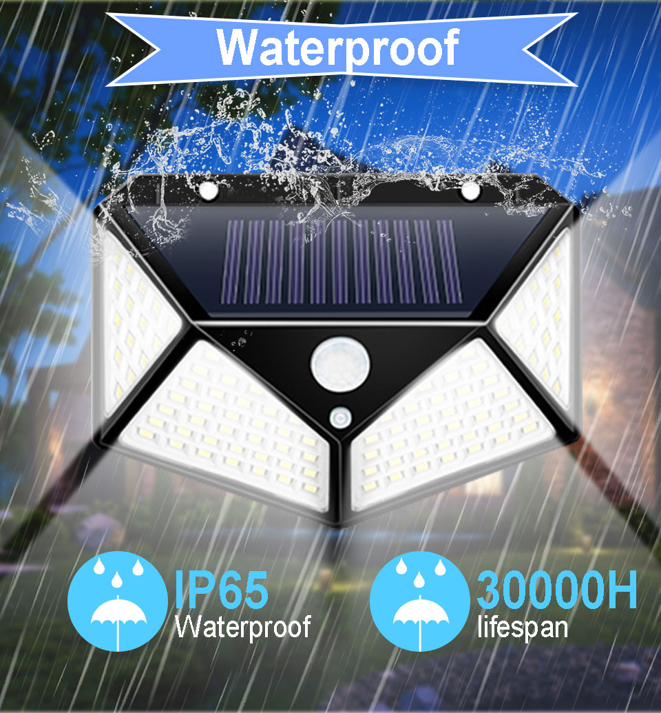 5.5V 100LED Waterproof Wall Lamps 20W 25s For Garden Parking
