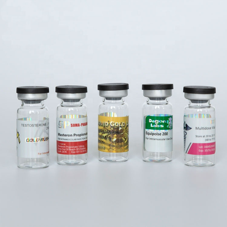 Round 5cm Diameter Laser Paper Hologram Glass Vial Labels