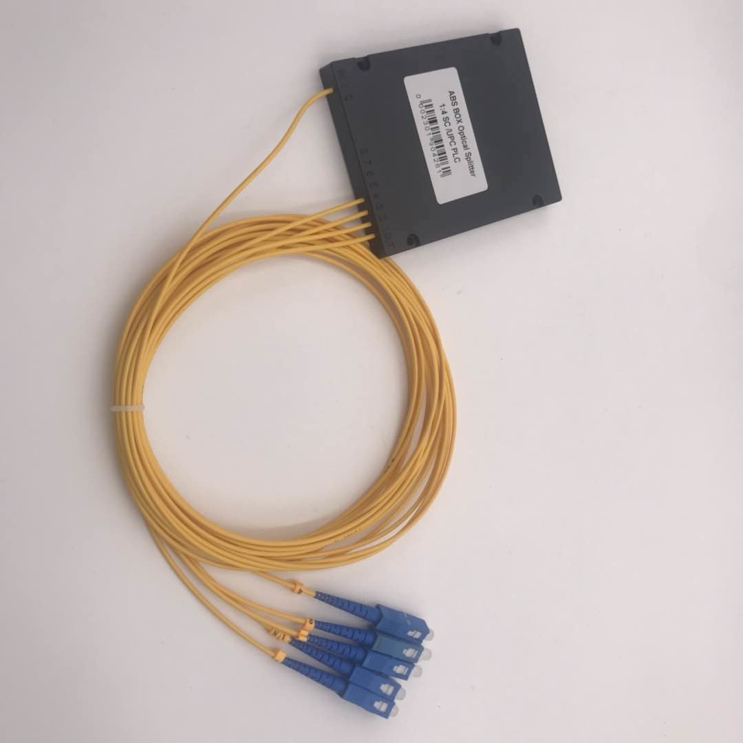 1X16 ABS Box PLC Splitter , SC UPC FTTB FTTH Fiber Optic Cable Splitter
