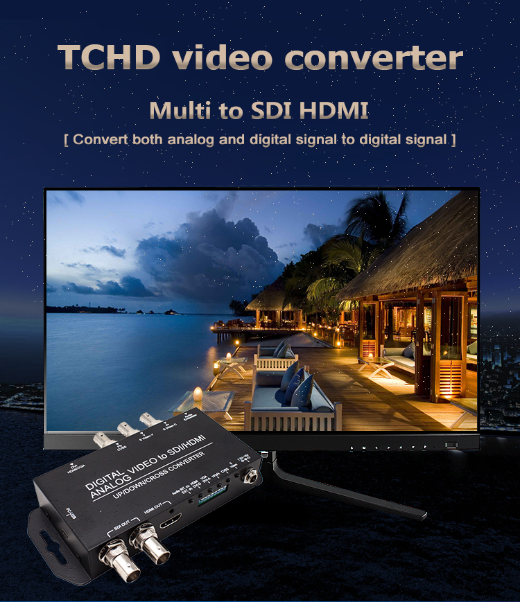 HDM SDI Analog To Digital Converter 1920x1080P60 Resolution Easy Installation