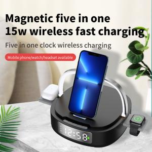 Buy cheap Multifunctional Qi Alarm Table Clock With Wireless Charger  5 In 1 product