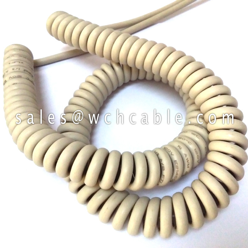 UL20351 High Quality Polyurethane TPU Jacketed Auto Spring Cable 60C 300V