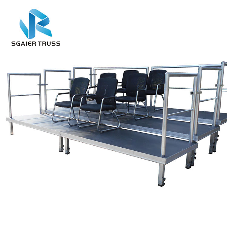 4 X 4 / 4 X 8ft Outdoor Event Stage Deck , Stage Rigging Equipment For Band