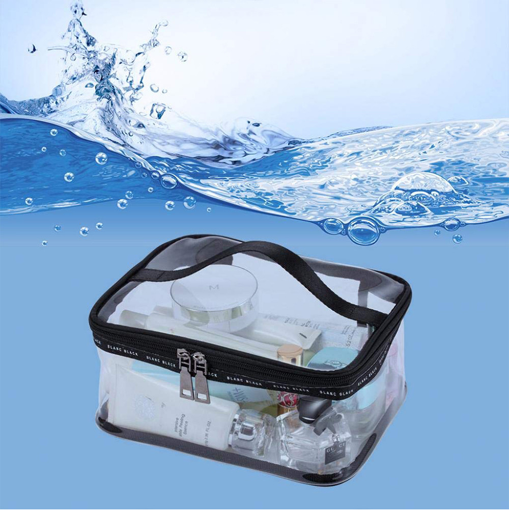 Double Zipper Travel Transparent PVC Cosmetic Bag