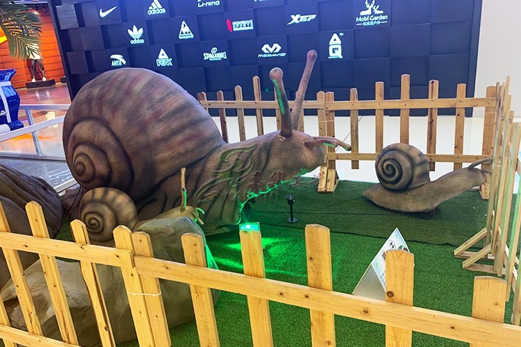 Lovely Animatronic Snail Indoor Outdoor Theme Park Simulation Insects