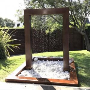 Buy cheap Garden Landscaping Rain Shower Fountain Corten Steel Rain Curtain Water Fountain product