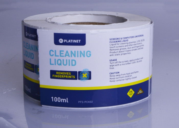 Custom waterproof rectangle label stickers for detergent bottle packaging