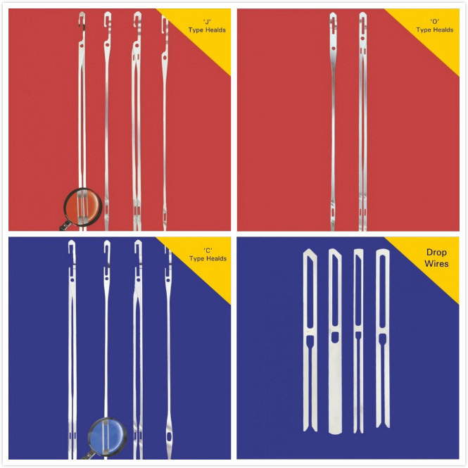 Korea Needle Loom Spare Parts 150*5*0.3 Circle Eyelet Narrow Fabric Loom Parts Heald 150mm And Dropper 165*11*0.3 Open