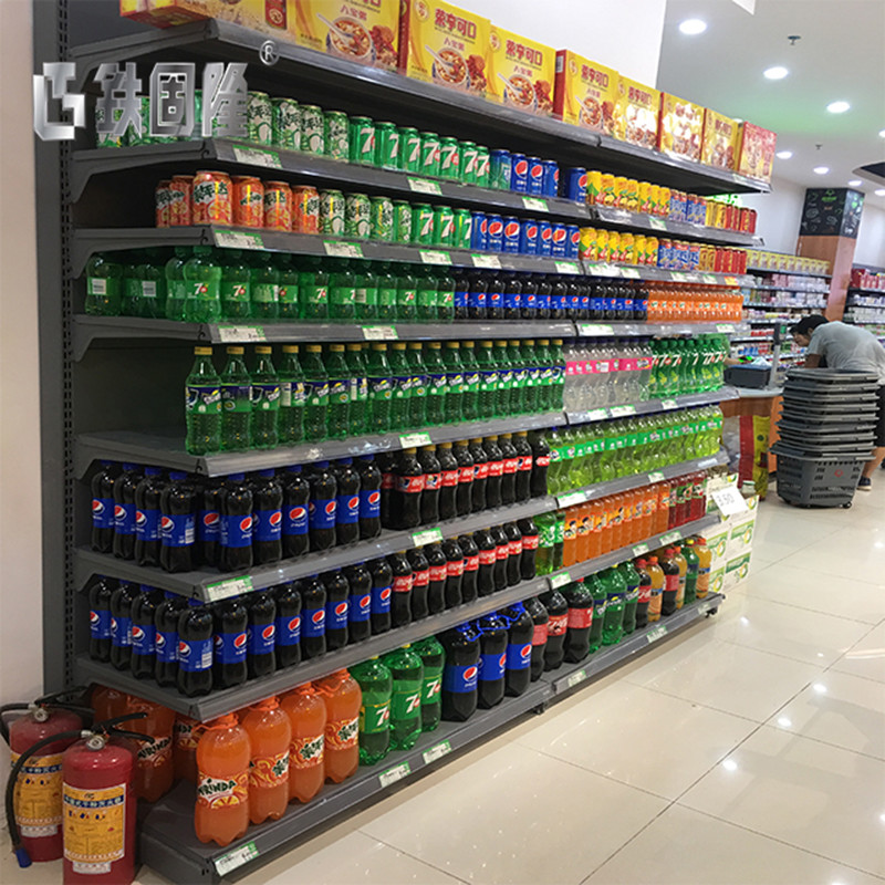 Gondola Convenience Store Display Shelves Double side For Grocery Shop