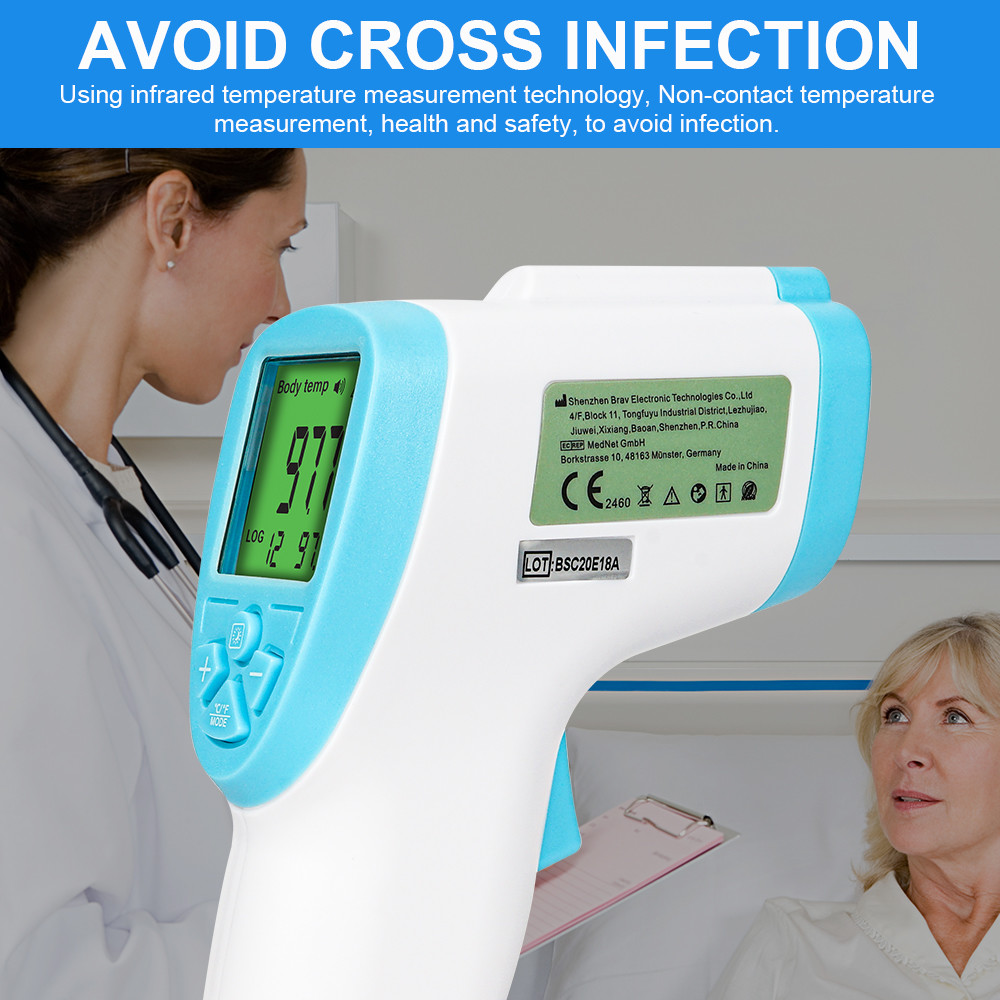 Non Contact Digital Electronic Infrared Medical Device Infant Clinical Thermometer Forehead Gun