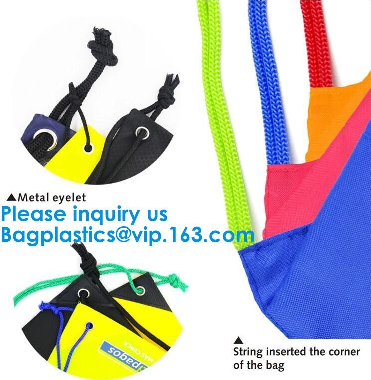 Sport Gym Drawstring Backpack Polyester Draw String Bags,Dacron Drawstring Backpack Shoulder Bags, bagease, bagplastics