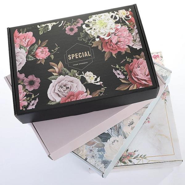 Cardboard Paper Apparel Shipping Boxes Custom Logo Double Sides Printed
