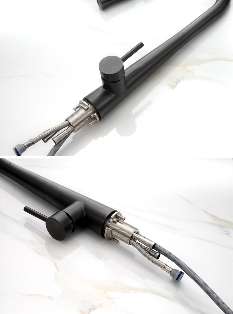 Stainless Steel Copper Pull Out Kitchen Sink Faucet