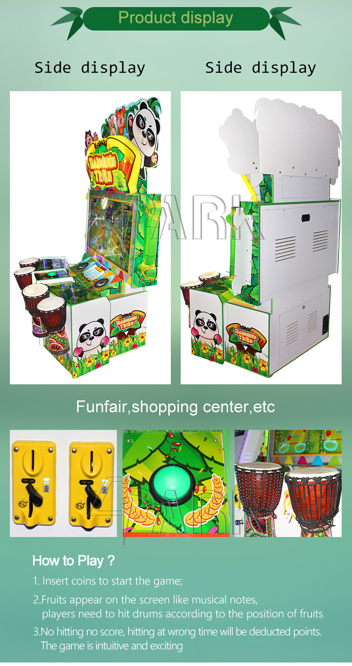 Tambourine Tribe Music Video Game Ticket Redemption Machine Easy To Operate