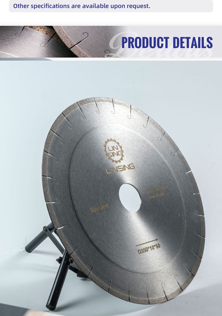 Cutting Result 1/8IN 350MM 450MM 500MM Diamond Horizontal Saw Blade for Marble
