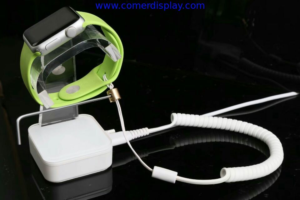 COMER anti-theft cable lock devices security system for smartwatch display stands